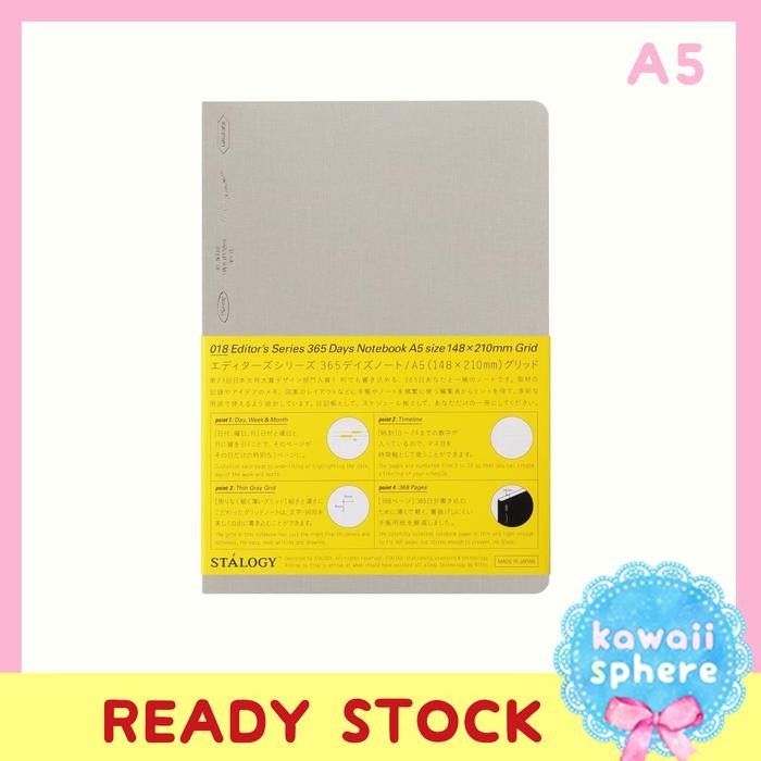 

Stalogy Limited Color A5 Fog Grey 365 Days Notebook Ready Stock