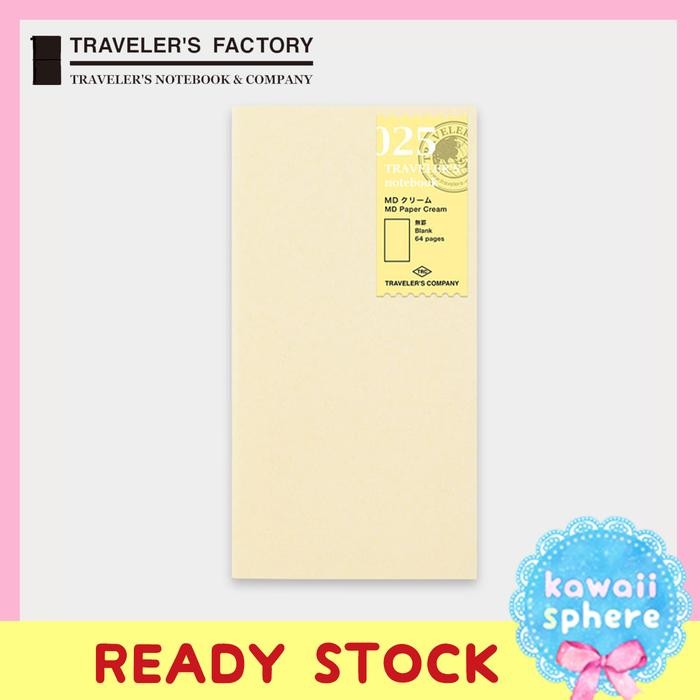 

Travelers Notebook Refill 025 Cream Blank Regular Size Traveler's