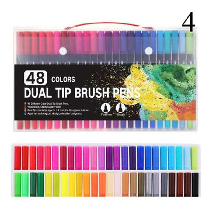 

Spidol warna double head drawing pen fine art watercolor brushmarker