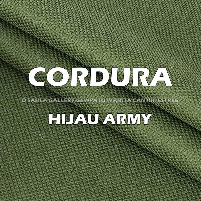 

BAHAN KAIN CORDURA BAHAN TAS RANSEL TENDA ANTI AIR KUAT HIJAU ARMY KODE 451