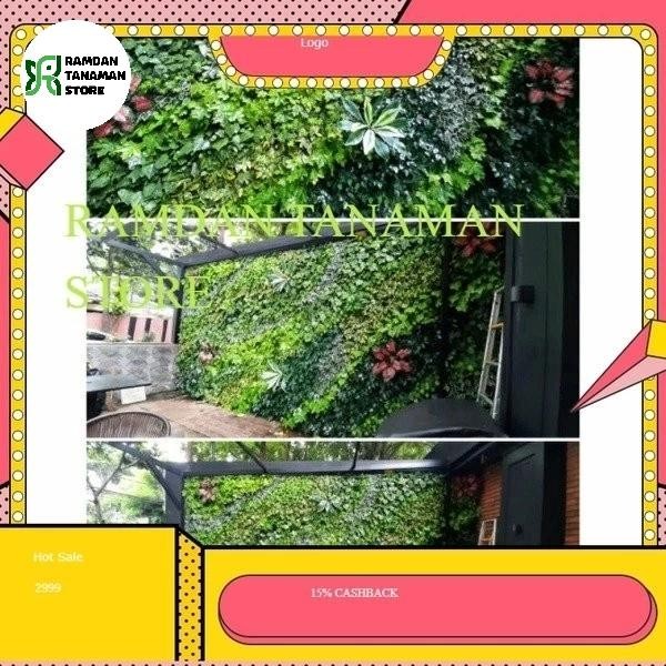 Vertical Garden Sintetis Artificial Taman Vertical Sintetis
