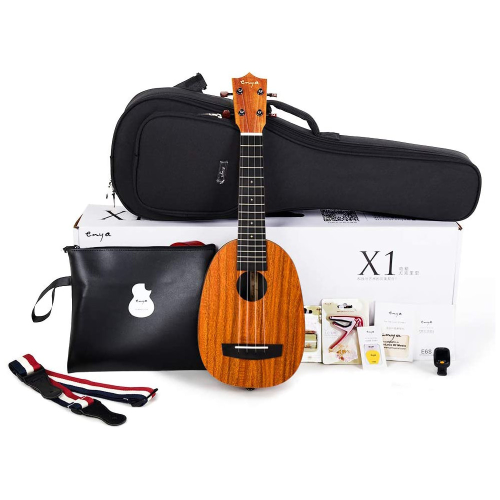 Enya 21 inch EUP-X1 Pineapple HPL KOA Ukulele Acoustic Uke 4 Strings Hawaii Guitar With Bag