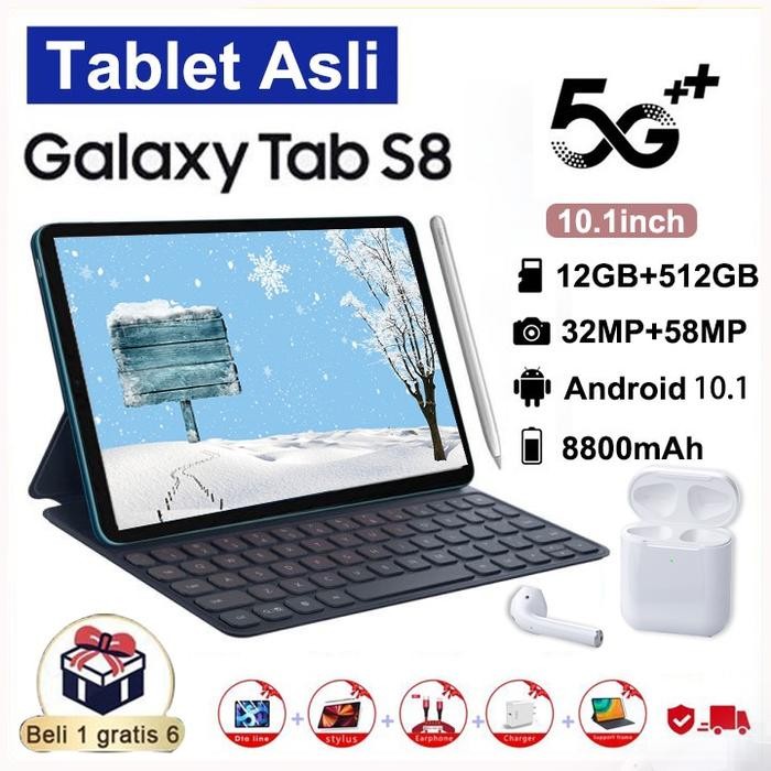 [Expert] Tablet PC Asli Baru Galaxy Tab S8+12GB + 512GB Tablet