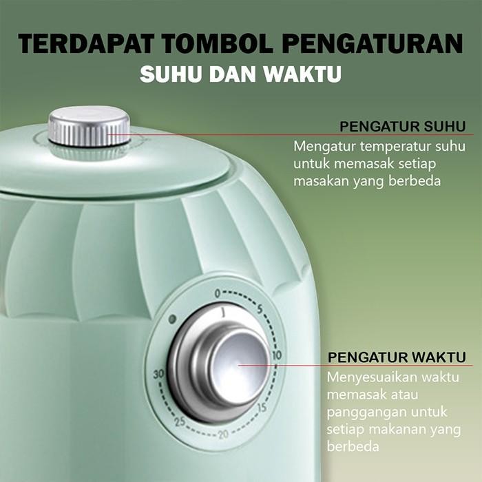 [Expert] GM Bear Air Fryer Low Watt 2L 1166 - Alat Penggorengan Tanpa