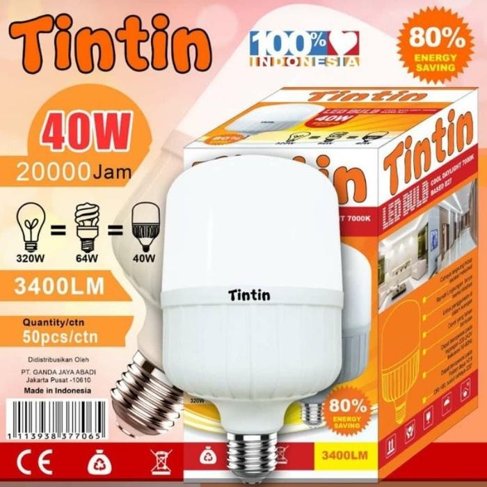 [Expert] Lampu LED 40 Watt / Bolam LED 40 watt Tintin