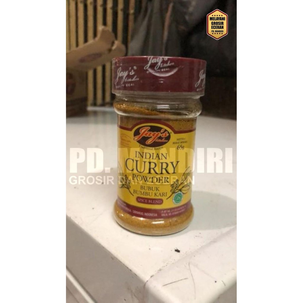 

(Allthebest) JAY'S KITCHEN BUBUK BUMBU KARI 65 GR / INDIAN CURRY POWDER / NON MSG