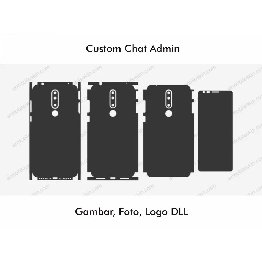 Dapat 2 PCS Garskin Case HP Nokia 3.1 Plus - Skin Protector - Custom Gambar (Chat Admin)