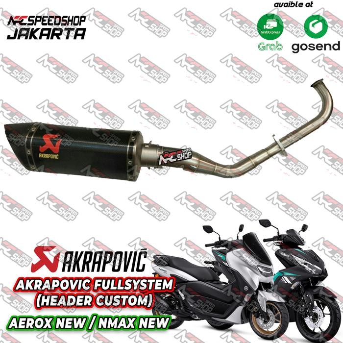 Knalpot Akrapovic AEROX new Fullsystem Ori Slovenia (Header custome)