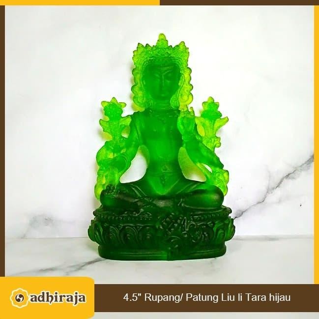 Jual [READY] Rupang Patung Green Tara Hijau Kristal Kaca (liuli) 4.5"