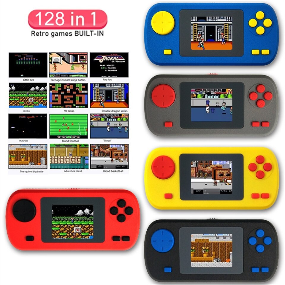 GAMINJA GC32 Mini Handheld Game Player Portable TFT Color Screen Video Consoles Built In 128 8Bit Ga