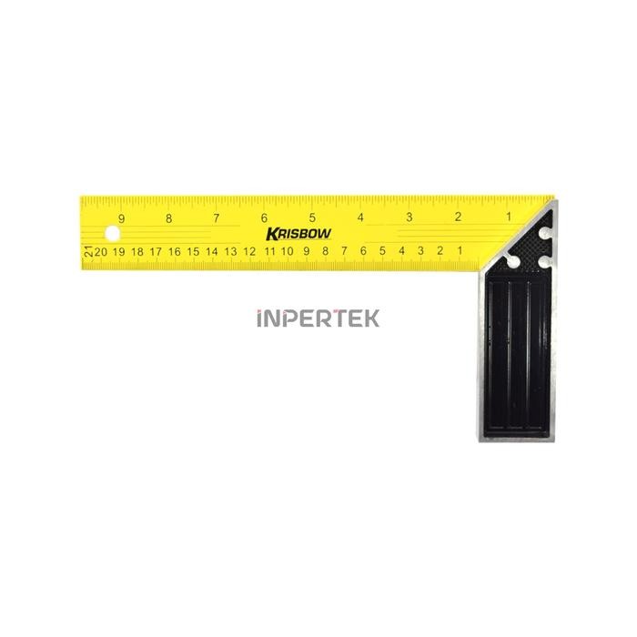 

Siku Besi KRISBOW Penggaris Mistar 6 8 10 12 Inch / 150 200 250 300 mm Try Square 15cm 20cm 25cm