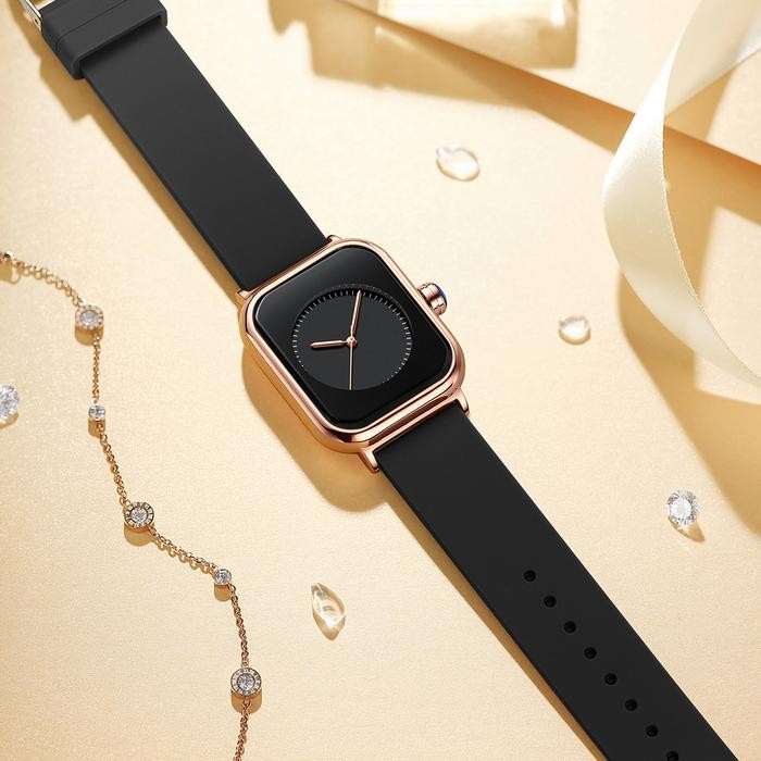 Vava Voom Jam Tangan Wanita Santai Olahraga Tali Silikon Display Kuarsa Tahan Air 2391 Hadiah