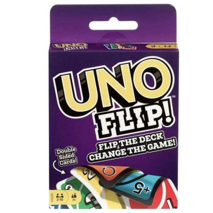 Kartu Uno Flip Uno Card Double Side New Challenge Bolak Balik