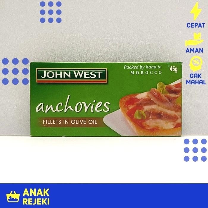 

John West Anchovies Fillets in Olive Oil 45gr - Anchovy Teri Zaitun