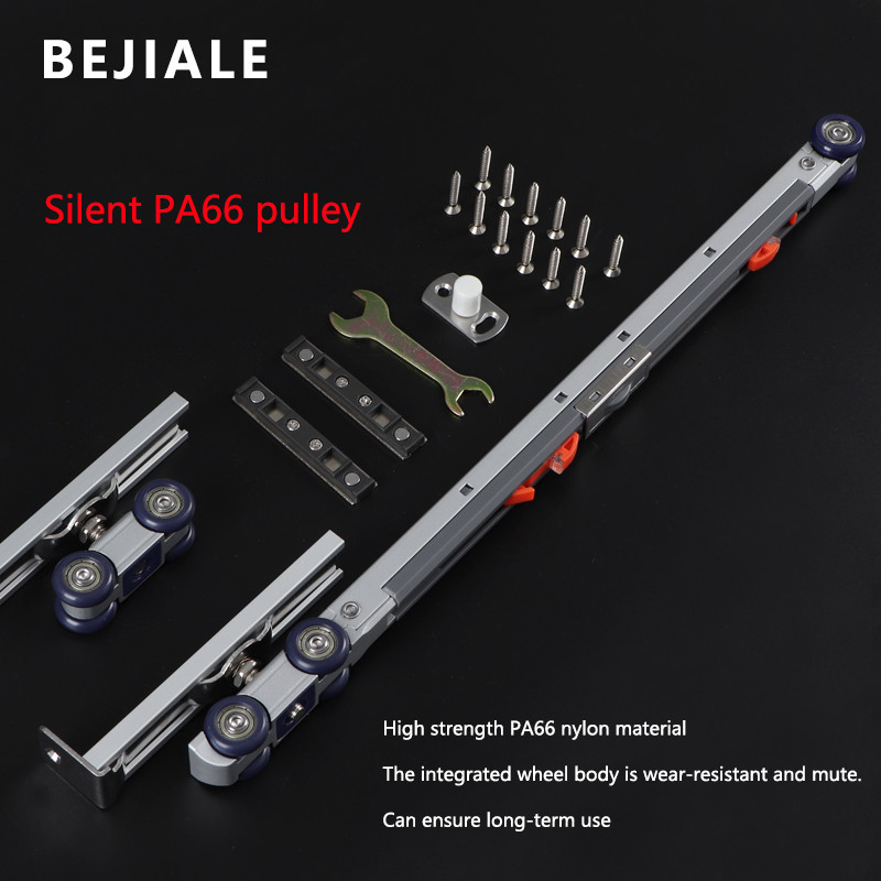 Sliding Door Hanging Wheel Track Household Kitchen Pulley Sliding Door Wooden Door Buffer Closet