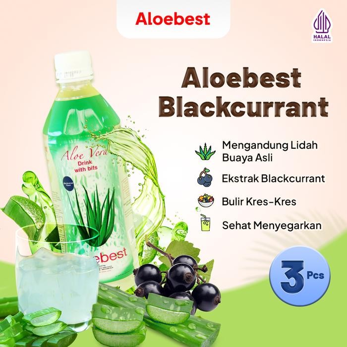 

Cocomaxi Aloebest Minuman Lidah Buaya Rasa Blackcurrant 500 Ml - Isi 3 Pcs