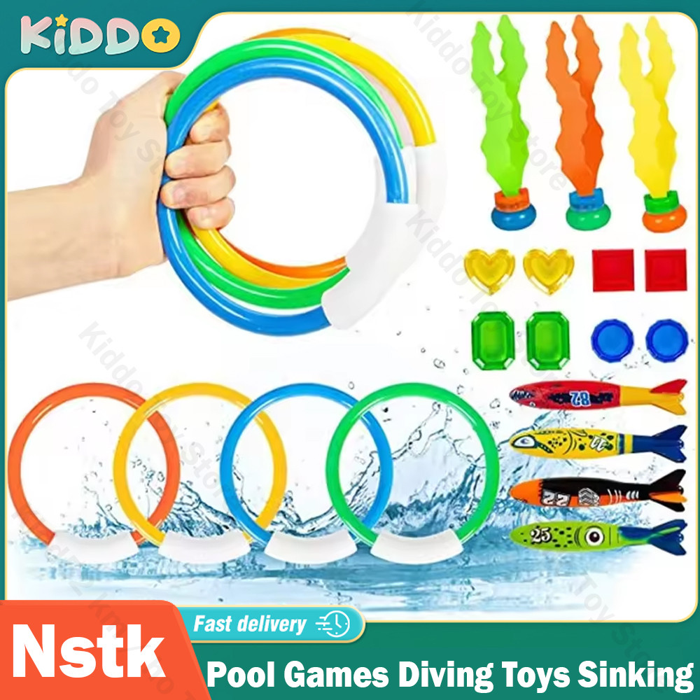 Nstk Pool Games Diving Toys Sinking Toy Multicolor Cartoon Pool Sinking Toys Creative Swim Dive Toy