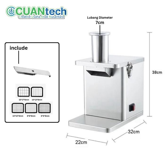 Mesin Pemotong Slice Dadu dan Stick Alat Pemotong Sayuran Serbaa