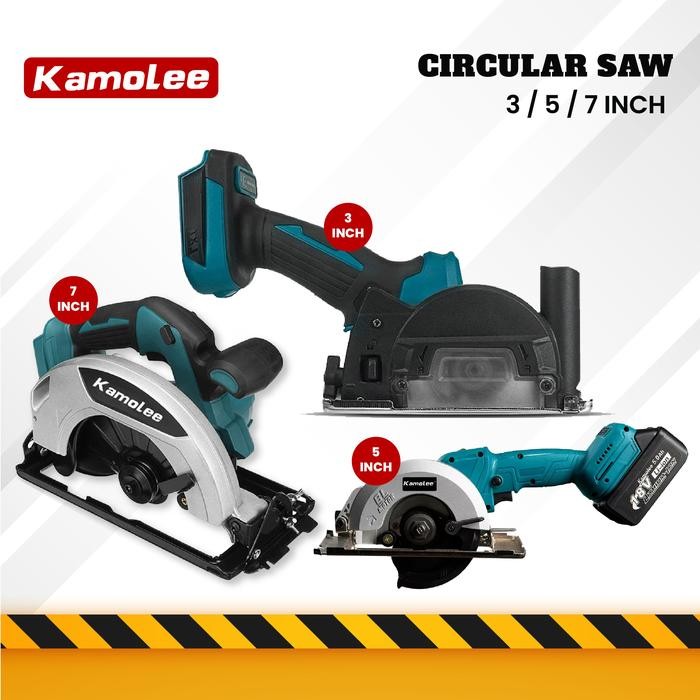 Terlaris Kamolee Cordless Circular Saw Gergaji Bundar Portable Termurah