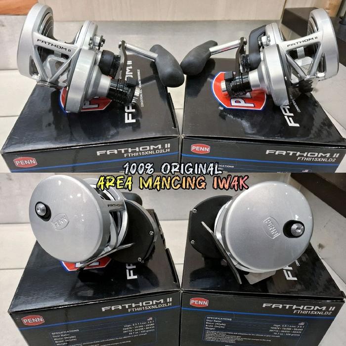 Reel PENN FATHOM II 15XNLD2LH 25NLD2LH 30LD2LH 40NLD2LH -Silver Series