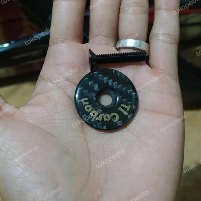 TOP CAP SEPEDA TITANIUM CARBON