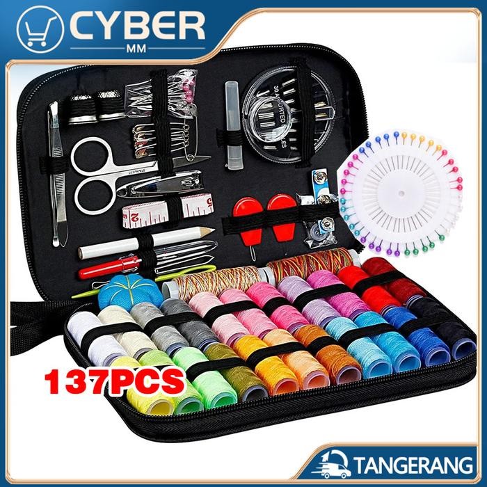 

137Buah Alat Jahit Lengkap 1 Set Alat Jahit Lengkap Premium Sewing Kit