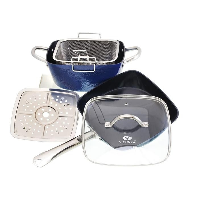 Square Cookware Set 5Pcs Vicenza V5492 / Panci Vicenza Gratisongkir