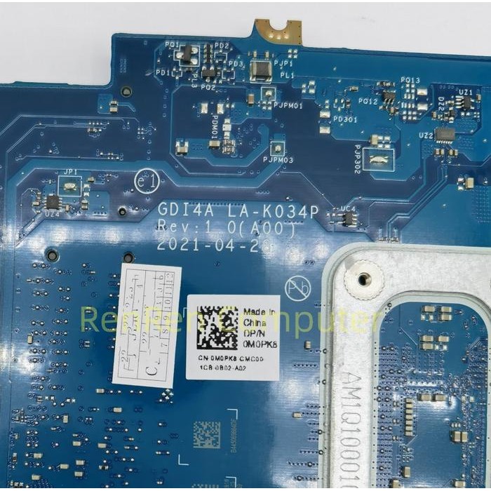 Gdi4A La-K034P For Dell Vostro 3400 3500 Inspiron 3501 Laptop Motherboard With I3-1115G4 I5-1135G7