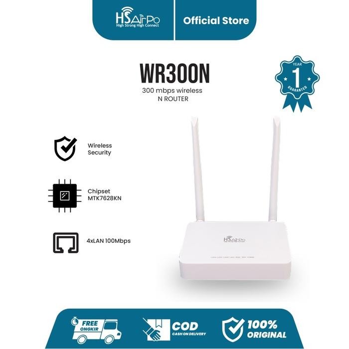 HSAIRPO WR300N 300Mbps WIRELESS ROUTER