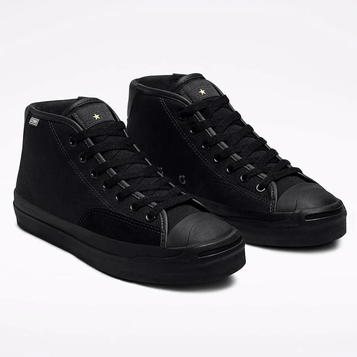 SALE CONVERSE JACK PURCELL MID PRO BLACK ENEMEL BLACK