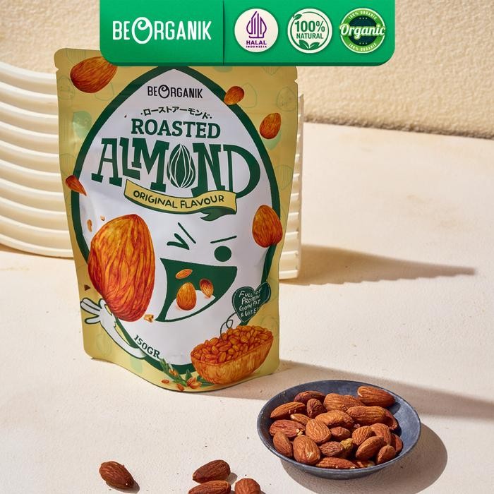 

Beorganik Roasted Almond Original Flavour - Almond Panggang Coated Cemilan Sehat