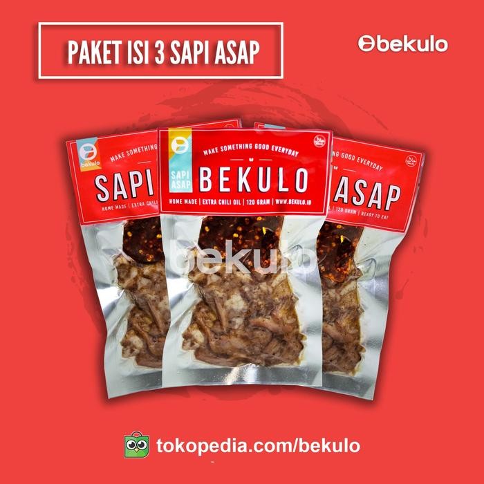 

Sapi Asap / Sei Sapi BEKULO Paket 3 Pouch
