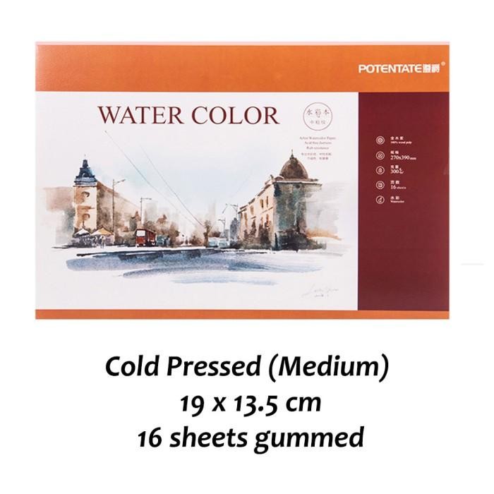 

POTENTATE WATERCOLOR PAD - COLD PRESSED 300GSM (13.5 X 19CM) KODE 1156