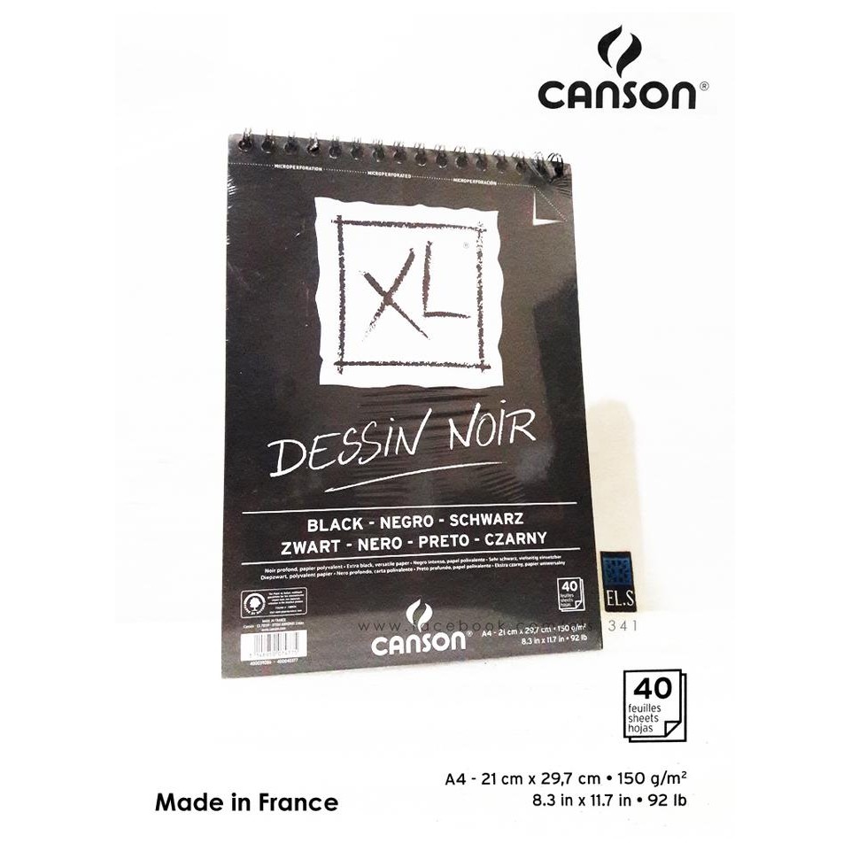 

CANSON XL DESSIN NOIR A4 KODE 274