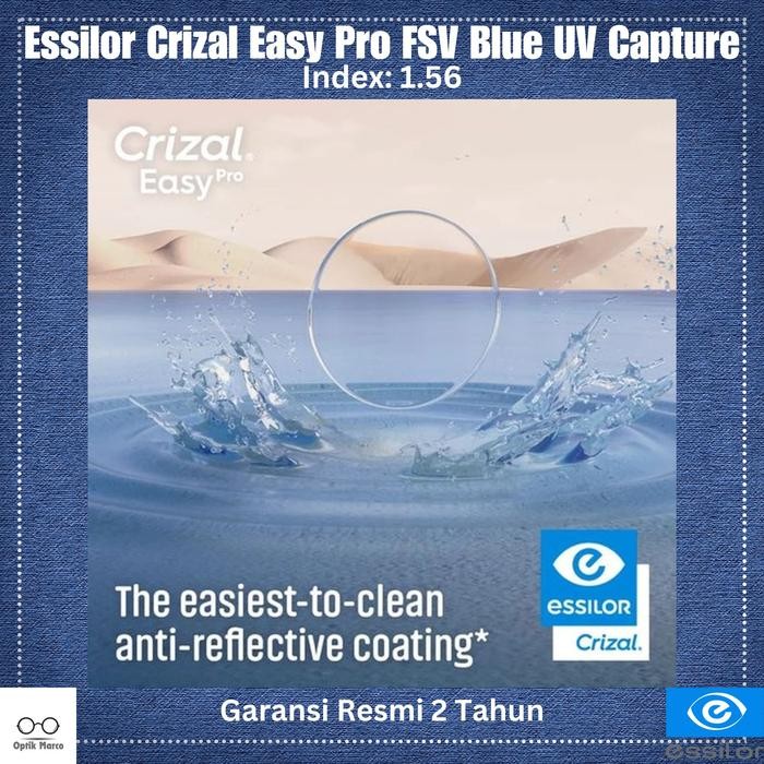 LENSA KACAMATA ESSILOR CRIZAL EASY PRO FSV 1.56 BLUE UV CAPTURE KODE 851