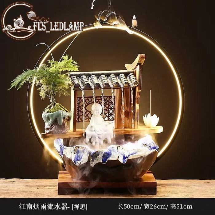 Lampu LED Fengshui Rejeki mengalir seperti Air mengalir