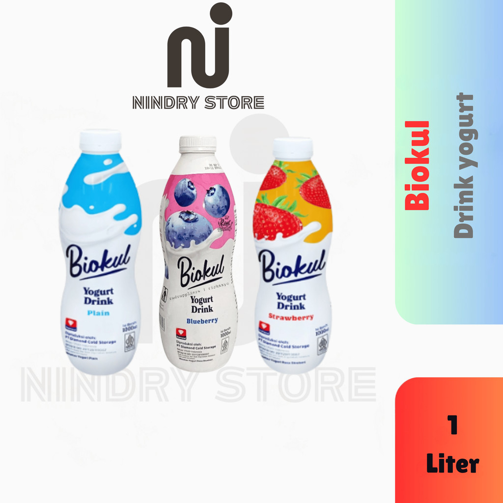 

Biokul Drink Yogurt 1 Liter – Minuman Yogurt Segar Rasa Blueberry, Strawberry, & Plain