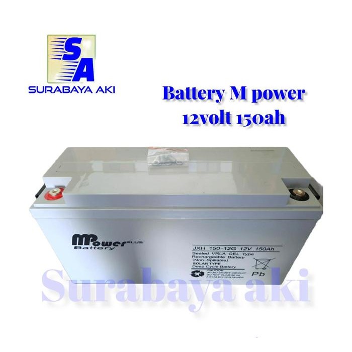 aki baterai Mpower M Power JXH150-12 VRLA Gel 150ah 12v 12 v 150