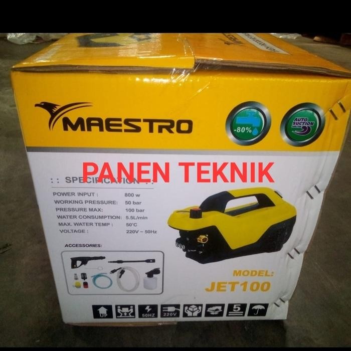 MAESTRO JET 100 MESIN HIGH PRESSURE JET CLEANER CUCI MOTOR MOBIL AC