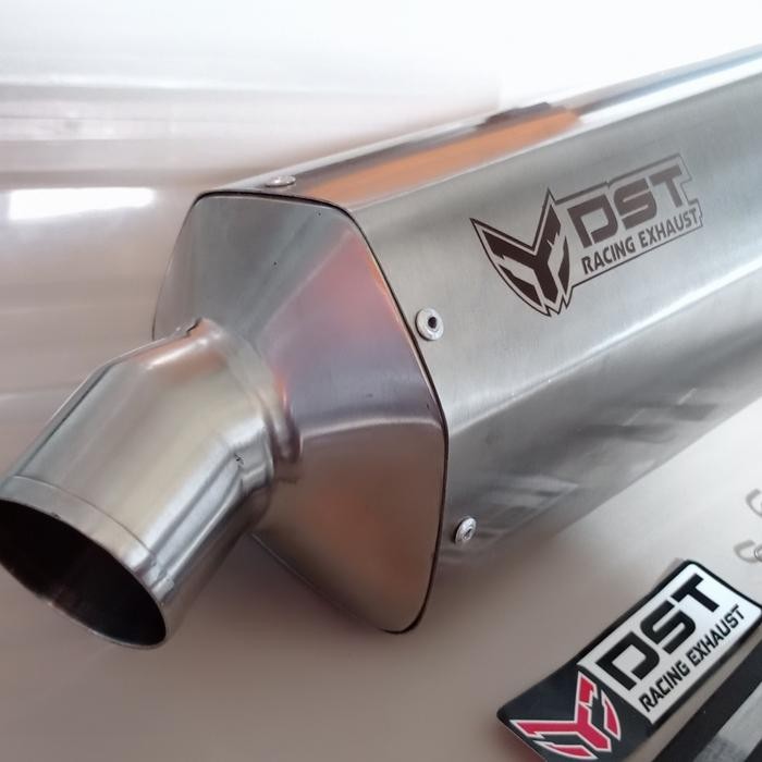 PREMIUM Knalpot racing original DST racing big volume titan inlet 50mm p35cm