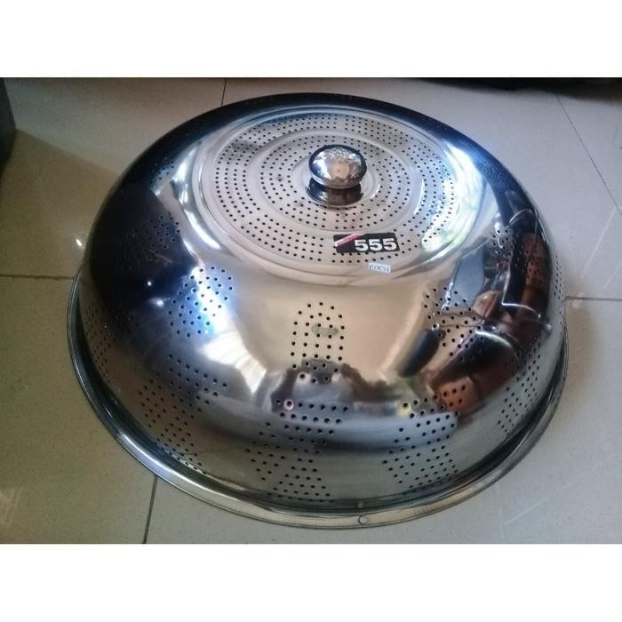 PREMIUM Tudung Saji Tutup Makanan 60cm Stainless Steel 555 - Only Gojek Grab