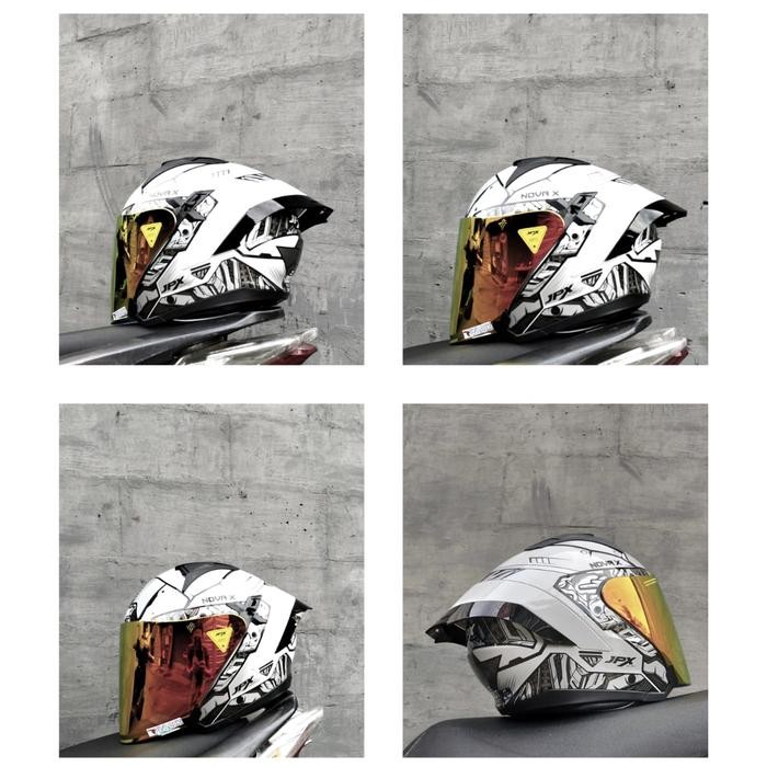 PREMIUM HELM JPX NOVA X N2 ULTRABOTS DOBLE VISOR PAKET SPOILER