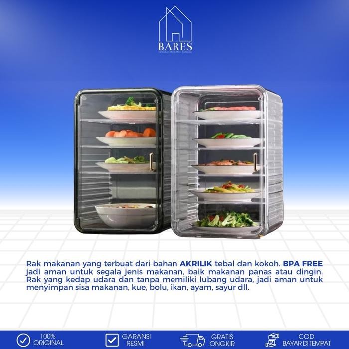 PREMIUM RUBY RAK MAKANAN SUSUN TUDUNG SAJI SUSUN AKRILIK TRANSPARAN PREMIUM