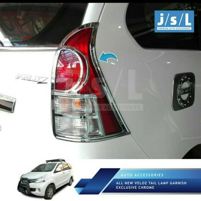 PREMIUM All New Avanza Xenia Veloz 2012-2014 Tail lamp Garnish Chrome