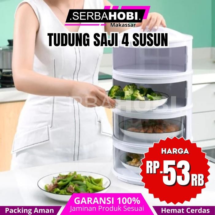 PREMIUM Tudung Saji Susun 4 Layer / Tudung Saji 4 Susun / Food Storage 4 Susun