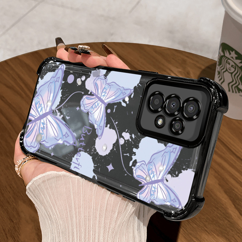 Casing Hp untuk Samsung A13 Case Casing Softcase Kupu-kupu layar penuh HP Kasus Ponsel Kesing