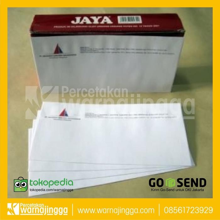 

Cetak Amplop Jaya 90 - Cetak 3 Warna - Ukuran 11x23cm