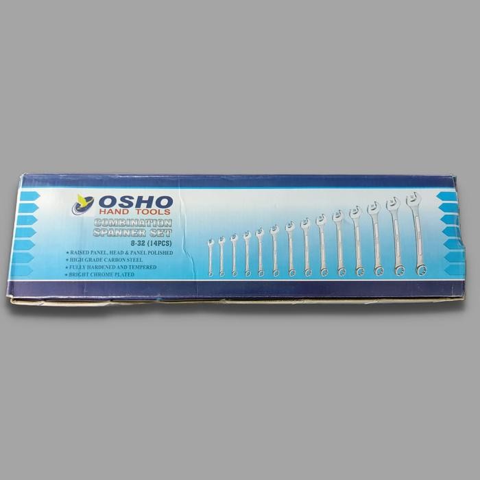 Terbatas Osho Japan Kunci Ring Pas 14 Pcs Set - Wrench Set 11 Pcs 8 - 32