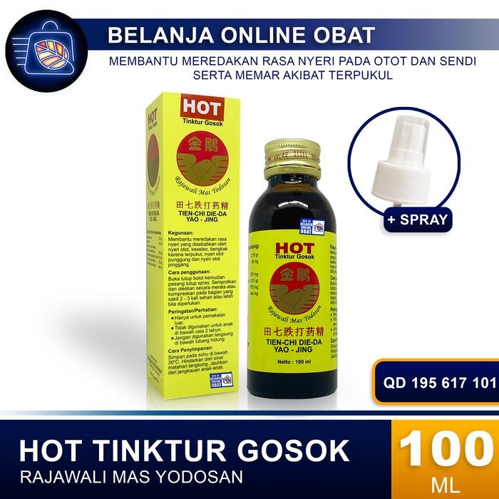 TINKTUR GOSOK RAJAWALI MAS YODOSAN HOT 100ML /Tien Chi Die Da Yao Jing masih ready
