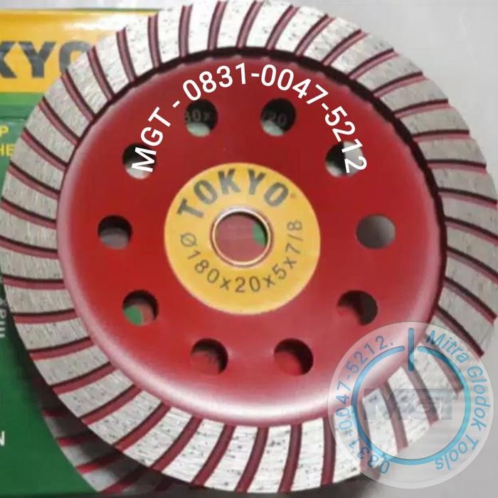 Tokyo Batu Gerinda Diamond Mangkok 7" Batu Gerinda Poles Marmer Dll